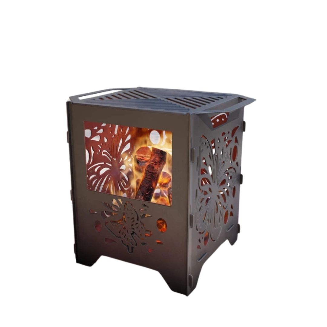 Кошик з грилем мангал-барбекю Carino Метелик V3 513х393х500 мм, метал 3 мм без покриття