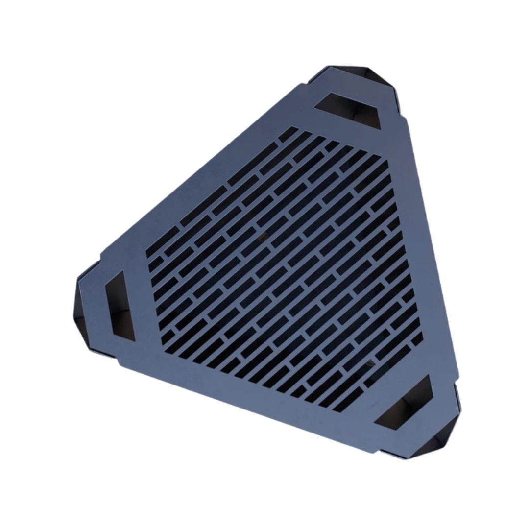 Чаша для вогнища Carino з грилем трикутна 800 мм розбірна 820х760х245 мм, метал 3 мм без покриття