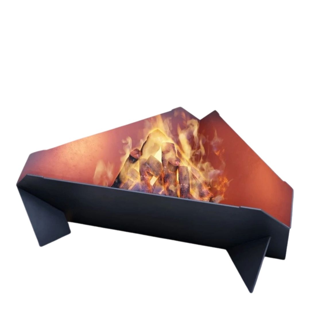 Чаша для вогнища Carino з грилем трикутна 800 мм розбірна 820х760х245 мм, метал 3 мм без покриття