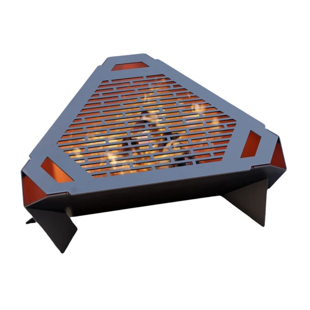 Чаша для вогнища Carino з грилем трикутна 800 мм розбірна 820х760х245 мм, метал 3 мм без покриття