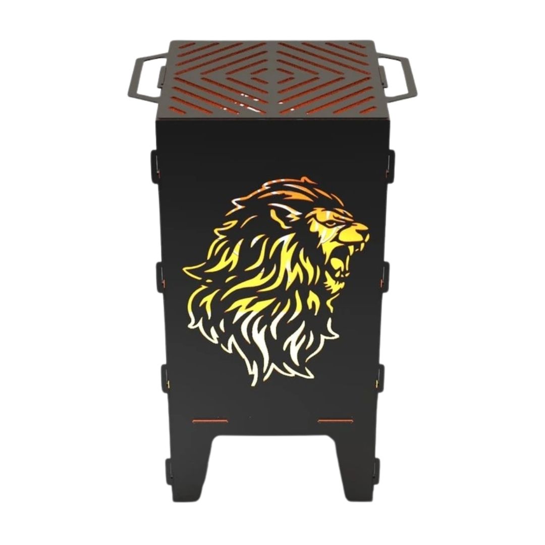 Мангал-барбекю Carino Лев розбірний 470х380х753 мм, метал 3 мм без покриття