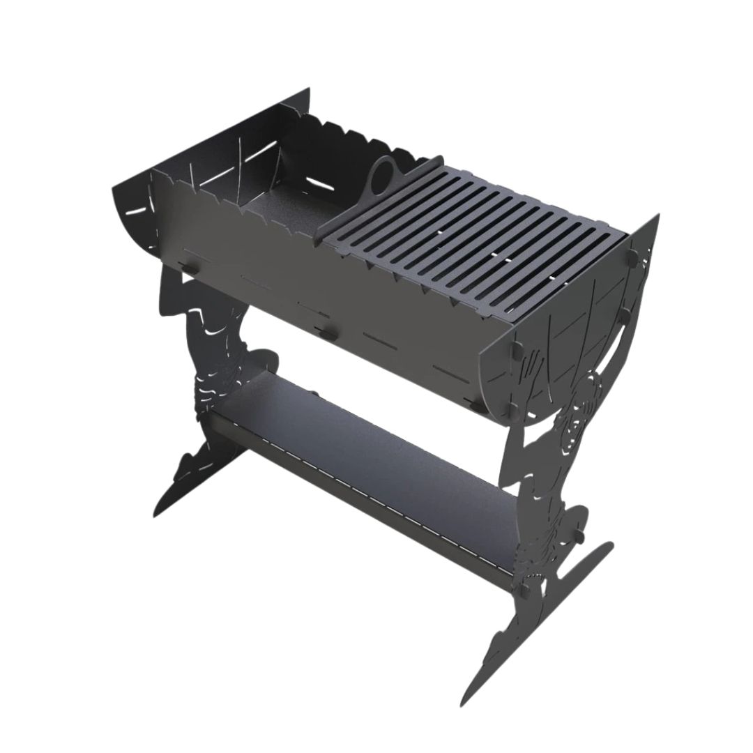 Мангал-гриль Carino Atlant розбірний 737х469х697 мм, метал 3 мм без покриття