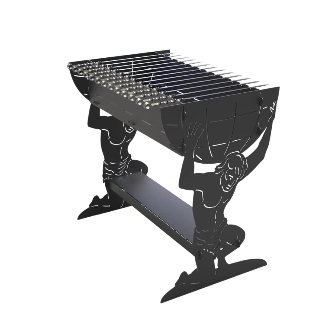 Мангал-гриль Carino Atlant розбірний 737х469х697 мм, метал 3 мм без покриття