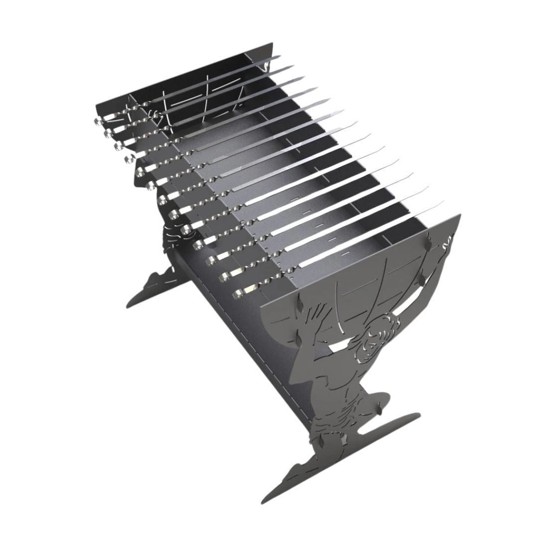 Мангал-гриль Carino Atlant розбірний 737х469х697 мм, метал 3 мм без покриття