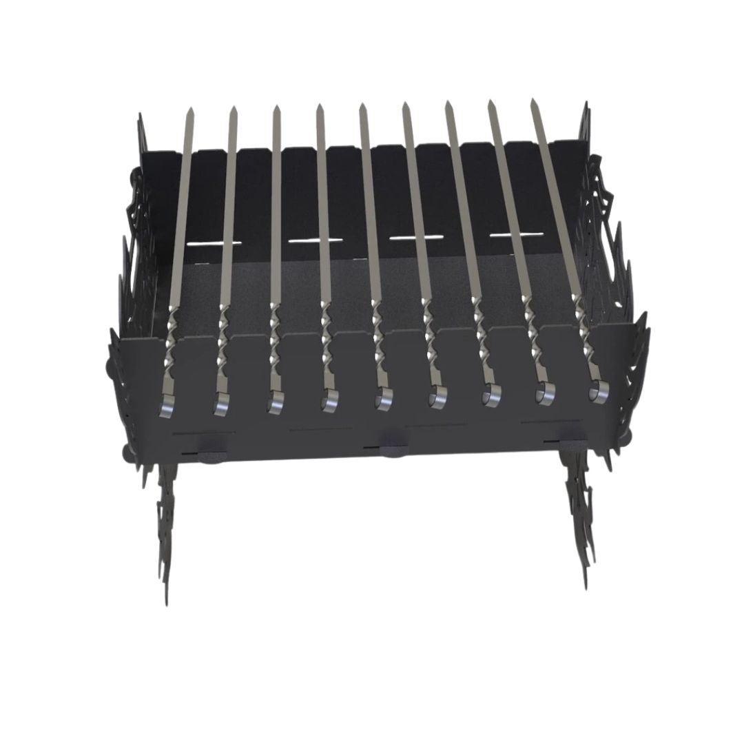 Мангал-гриль Carino Fenix розбірний 536х401х484 мм, метал 3 мм без покриття