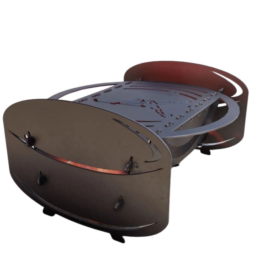 Мангал-гриль Carino Хокей розбірний 530х400х275 мм, метал 3 мм без покриття