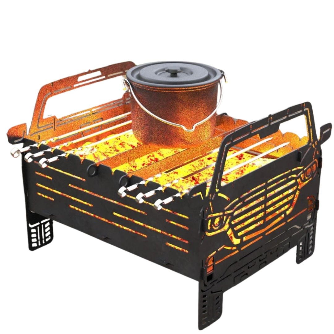 Мангал-гриль Carino Автомобіль №4 розбірний 566х560х445 мм, метал 3 мм без покриття