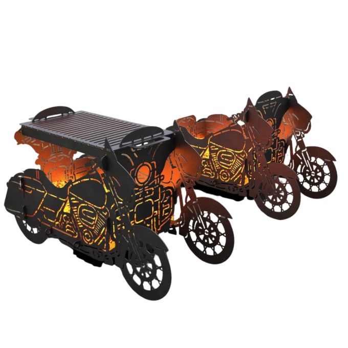 Мангал-гриль Carino Мотоцикл 2 в1 №2 розбірний 1000х355х558 мм, метал 3 мм без покриття