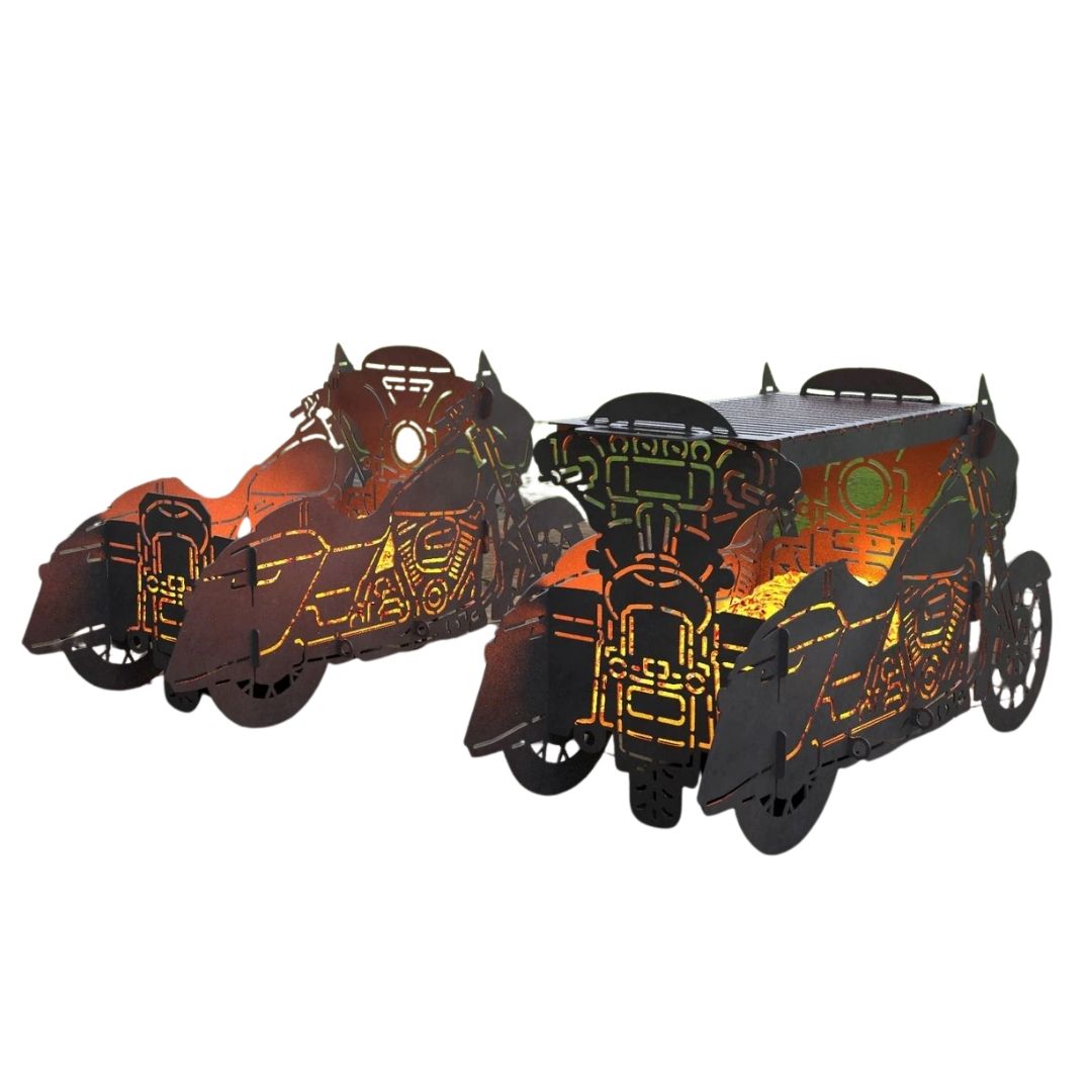 Мангал-гриль Carino Мотоцикл 2 в1 №2 розбірний 1000х355х558 мм, метал 3 мм без покриття