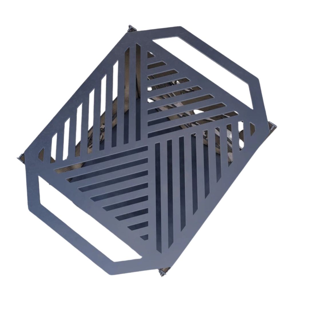 Кошик з грилем мангал-барбекю Троянди V2 513х393х750 мм, метал 3 мм без покриття