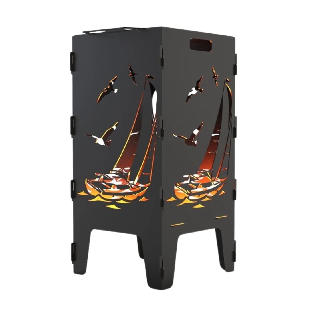 Мангал-барбекю Carino Компас і Вітрильник розбірний 470х380х753 мм, метал 3 мм без покриття