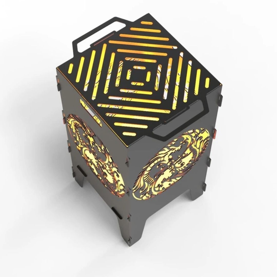 Мангал-барбекю Carino Інь і Янь розбірний 470х380х753 мм, метал 3 мм без покриття