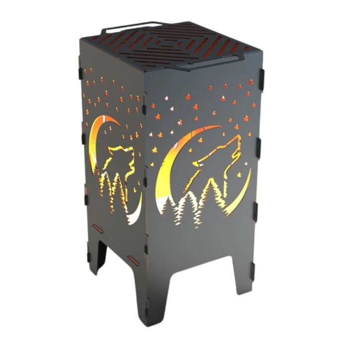 Мангал-барбекю Carino Вовк розбірний 470х380х753 мм, метал 3 мм без покриття