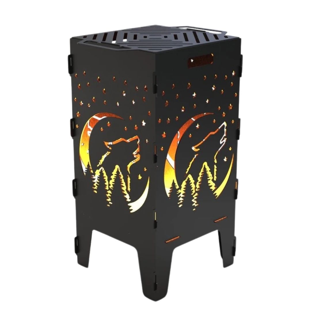 Мангал-барбекю Carino Вовк розбірний 470х380х753 мм, метал 3 мм без покриття