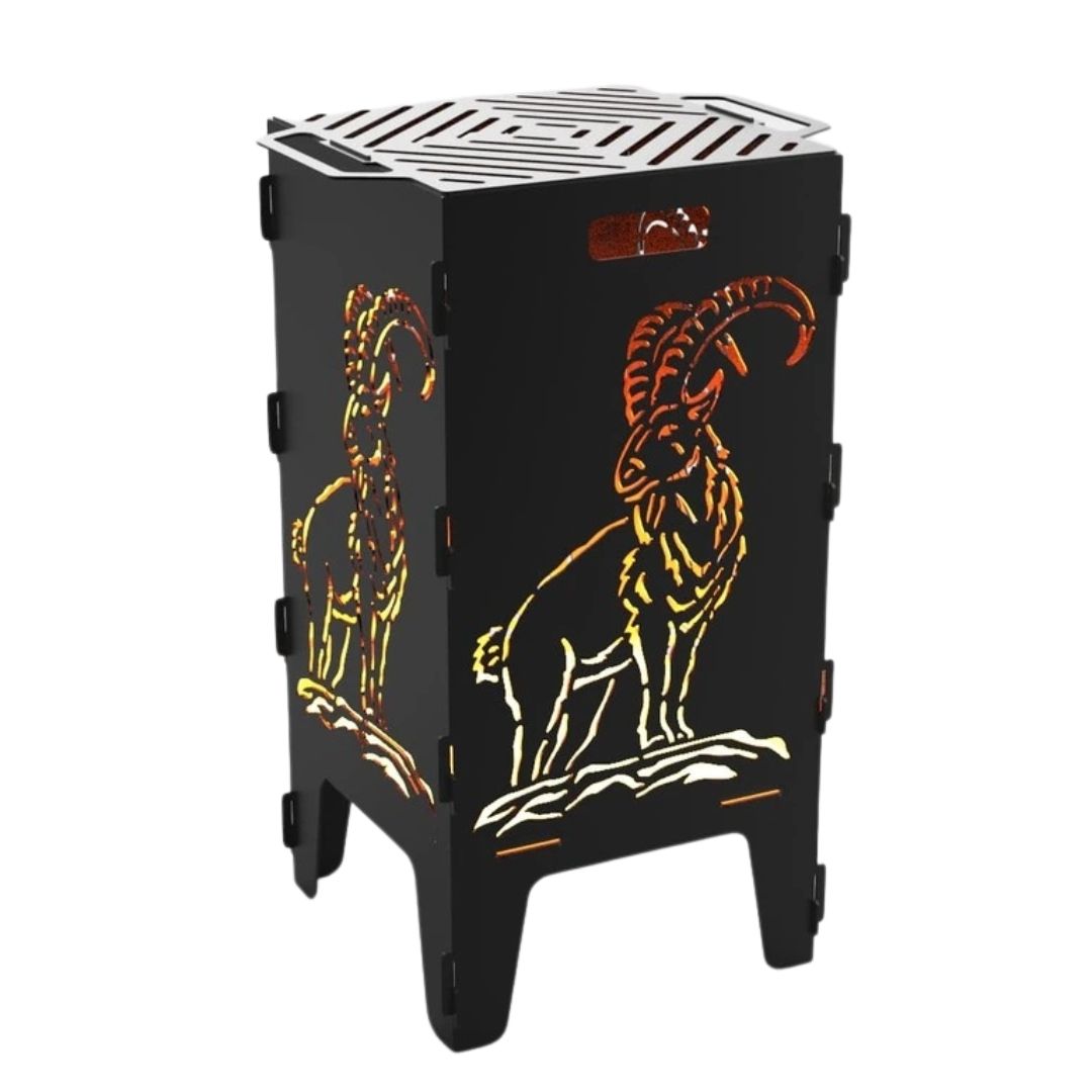 Мангал-барбекю Carino Дикий Козел розбірний 470х380х753 мм, метал 3 мм без покриття