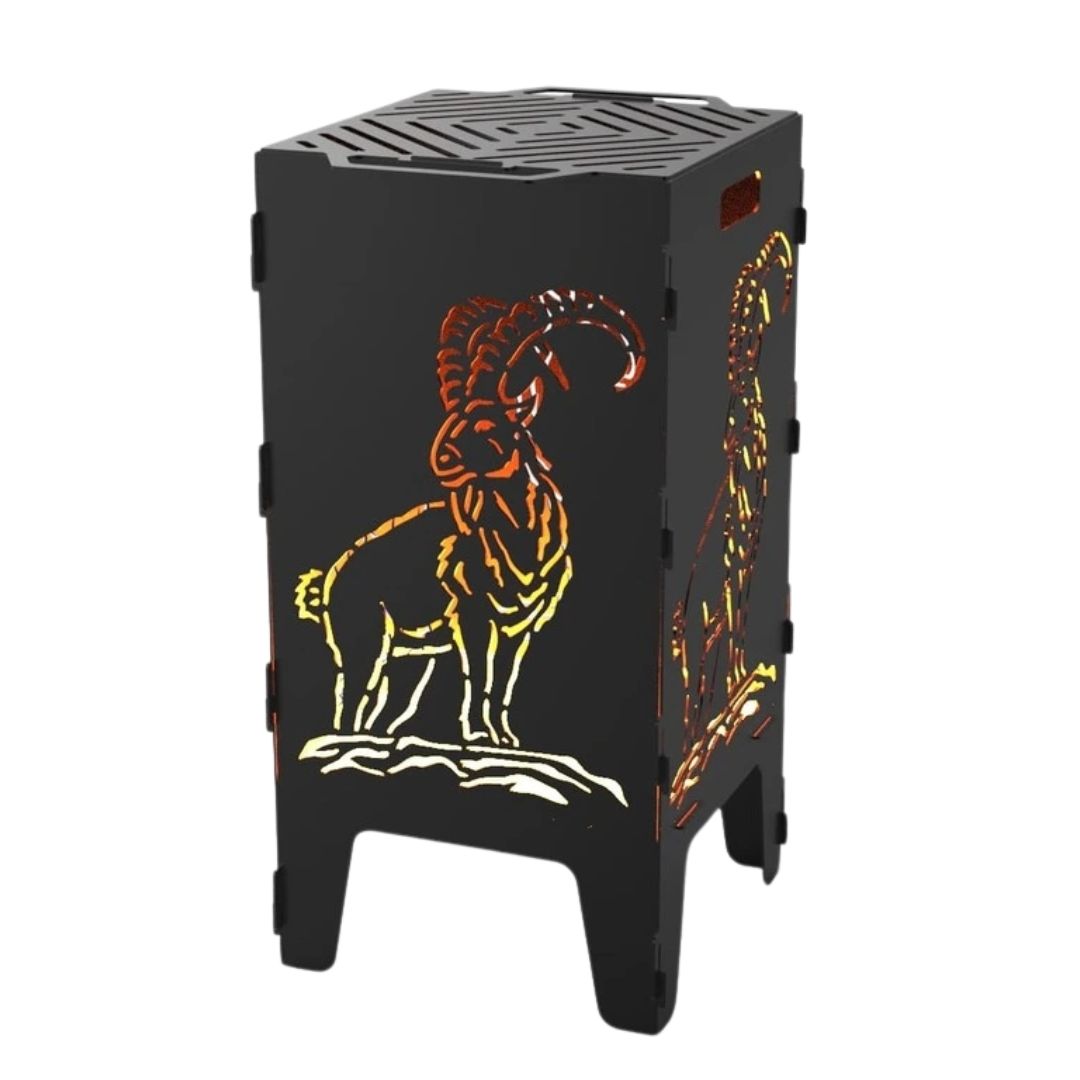 Мангал-барбекю Carino Дикий Козел розбірний 470х380х753 мм, метал 3 мм без покриття