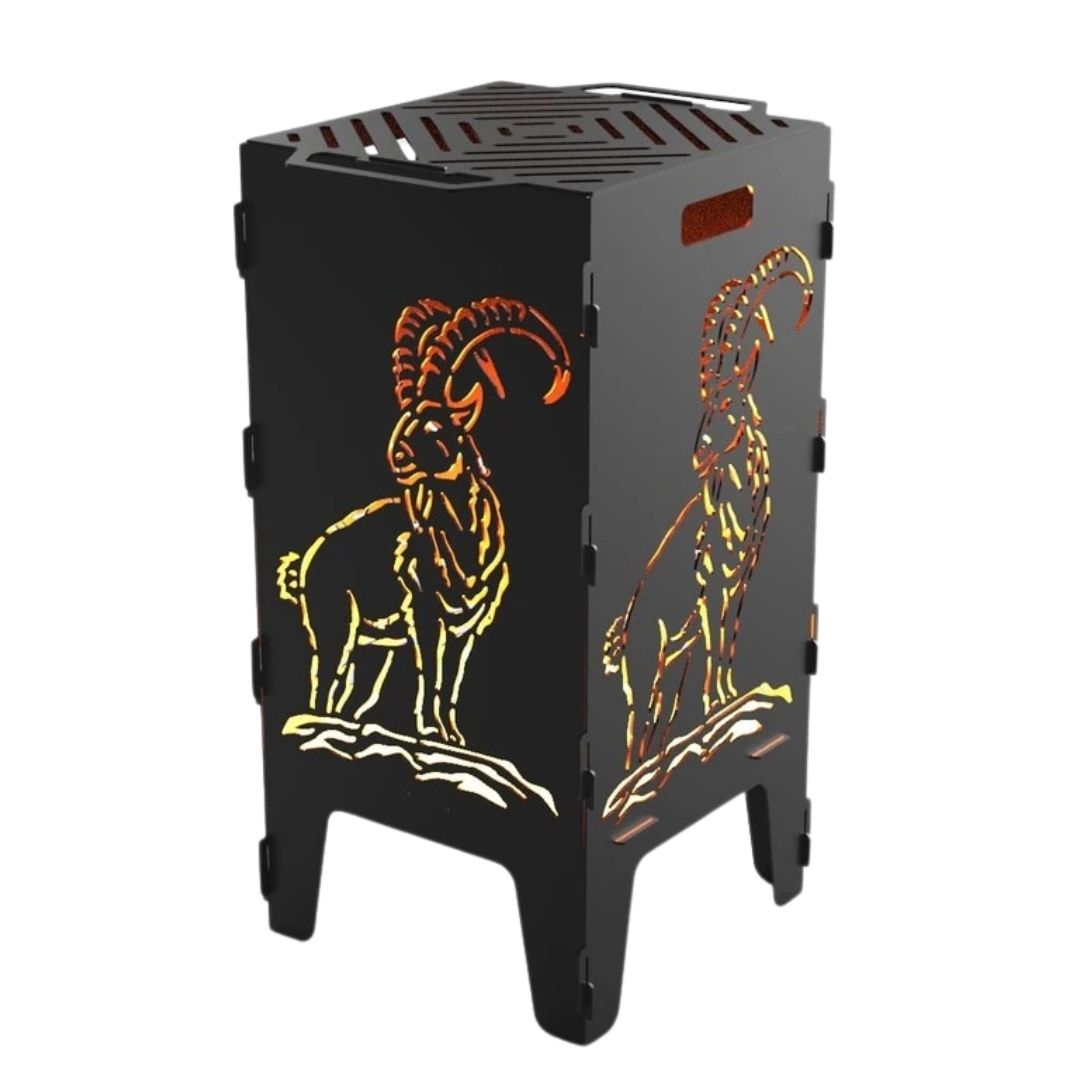 Мангал-барбекю Carino Дикий Козел розбірний 470х380х753 мм, метал 3 мм без покриття