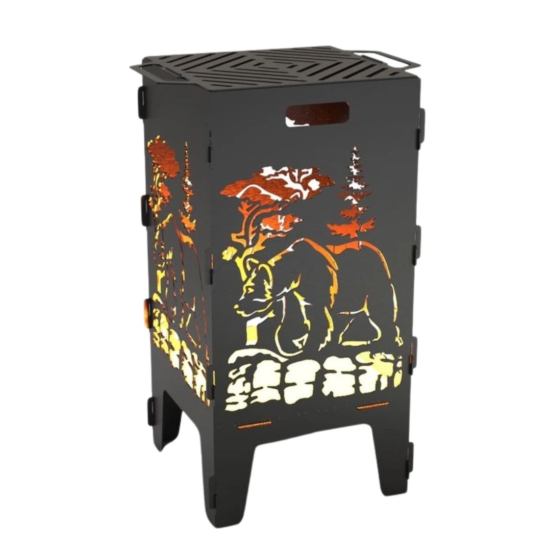 Мангал-барбекю Carino Ведмідь розбірний 470х380х753 мм, метал 3 мм без покриття