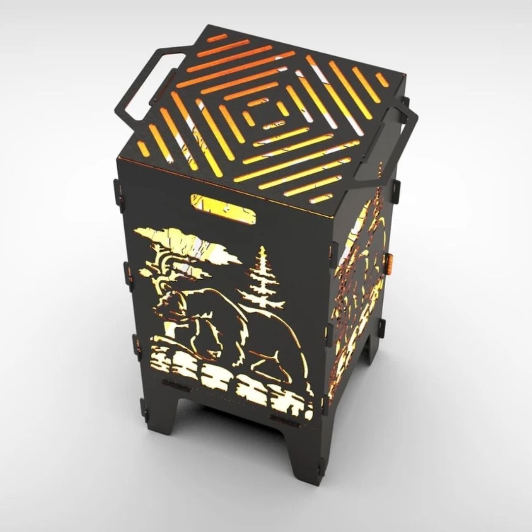 Мангал-барбекю Carino Ведмідь розбірний 470х380х753 мм, метал 3 мм без покриття