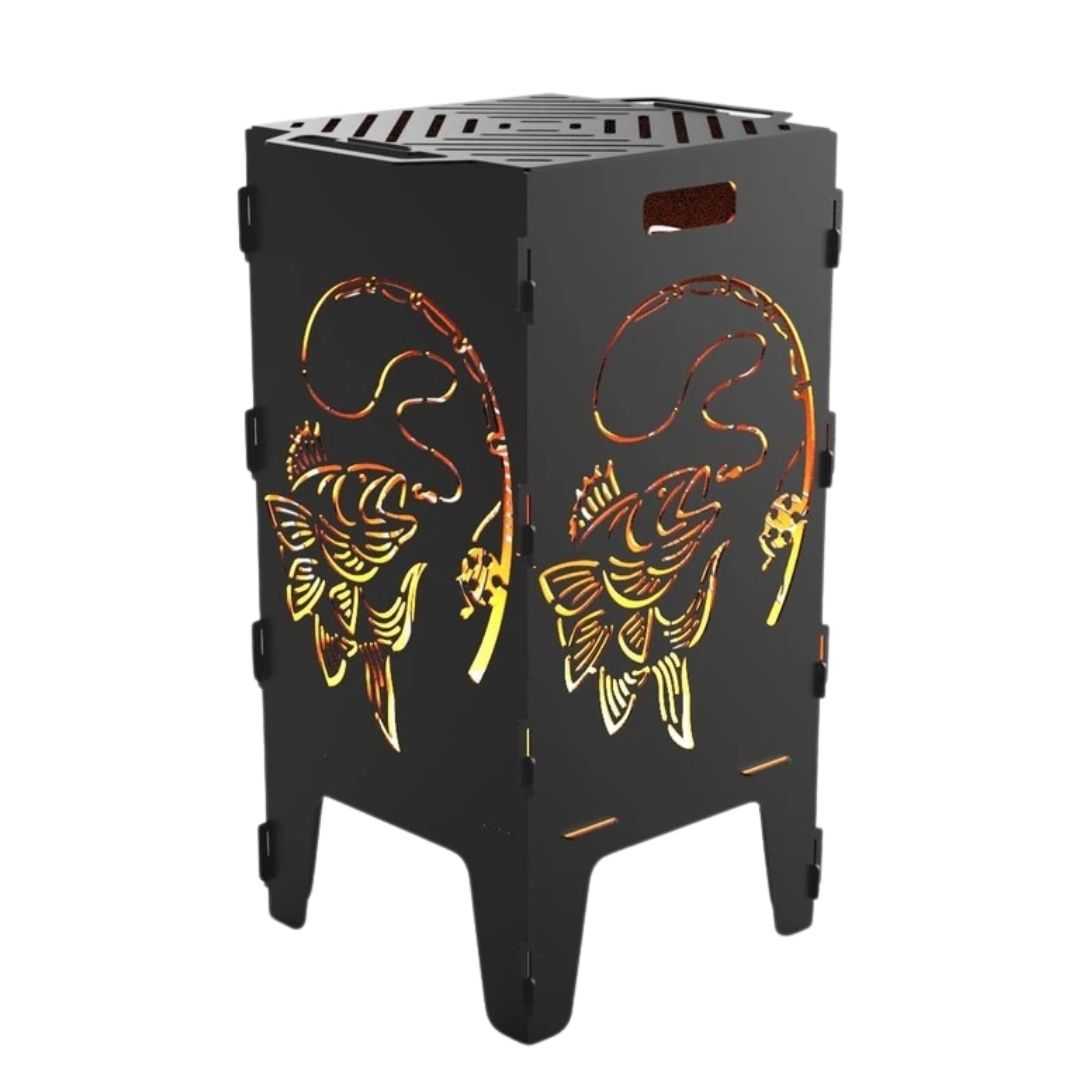 Мангал-барбекю Carino Рибалка розбірний 470х380х753 мм, метал 3 мм без покриття