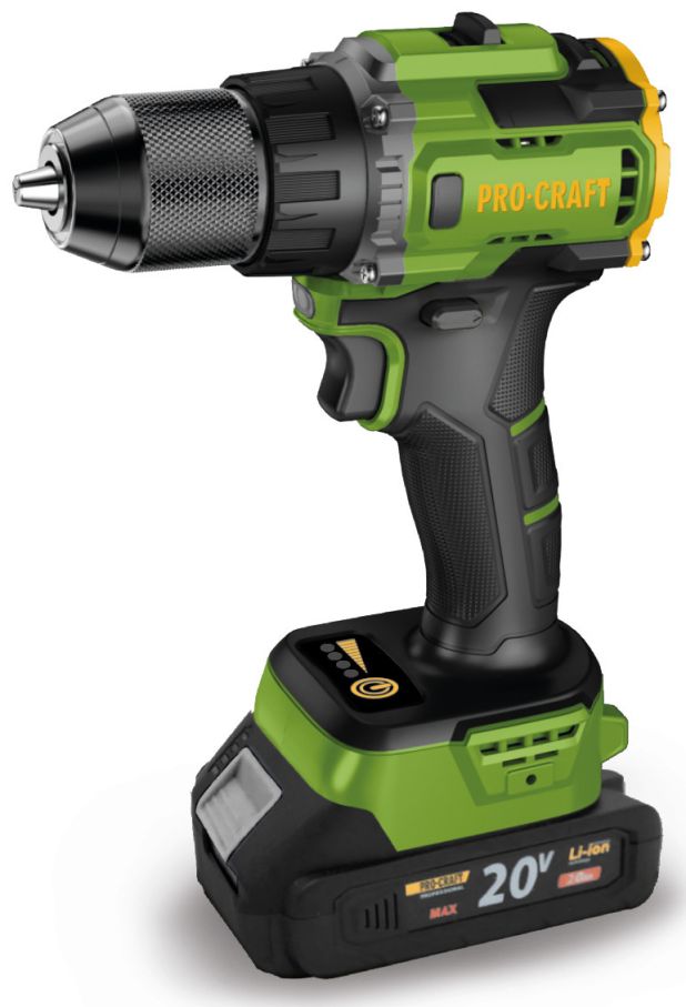 Шуруповерт Procraft PA18LiH з ударом (1 акб і зп)