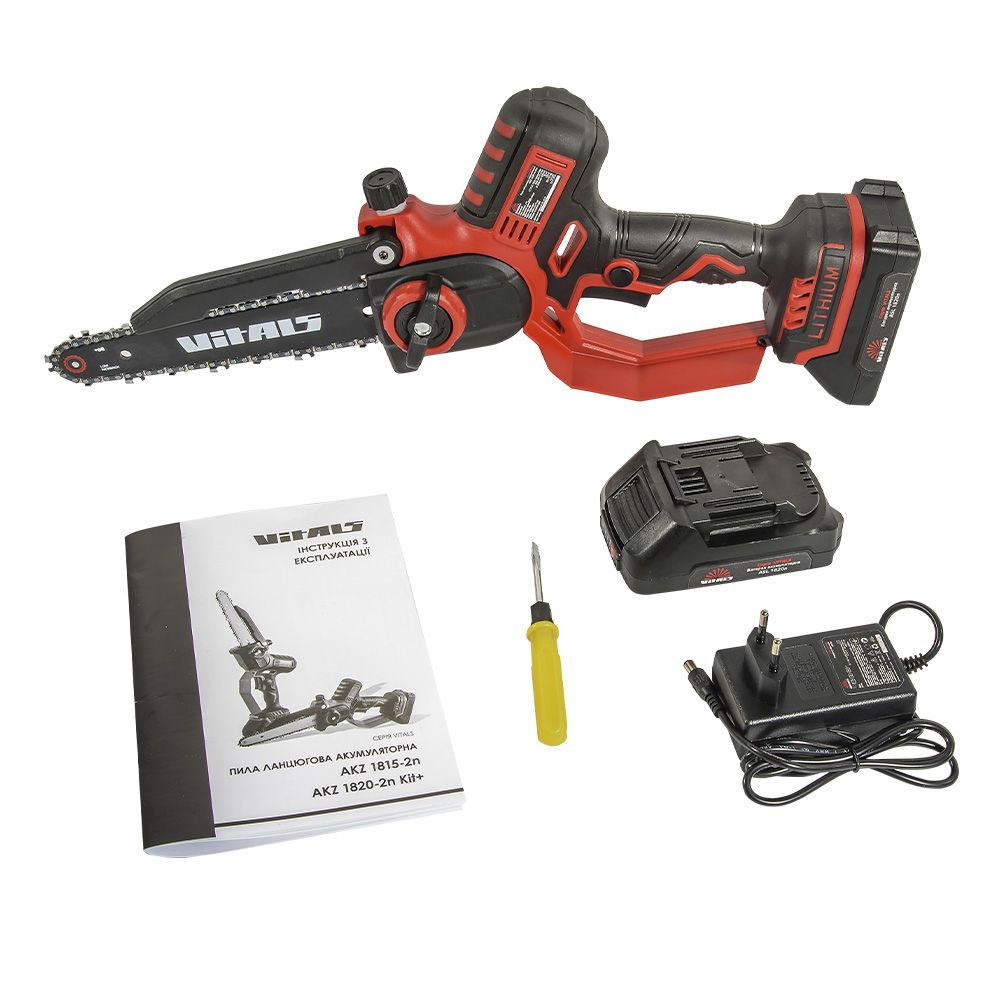 Пила ланцюгова акумуляторна Vitals AKZ 1820-2n Kit+