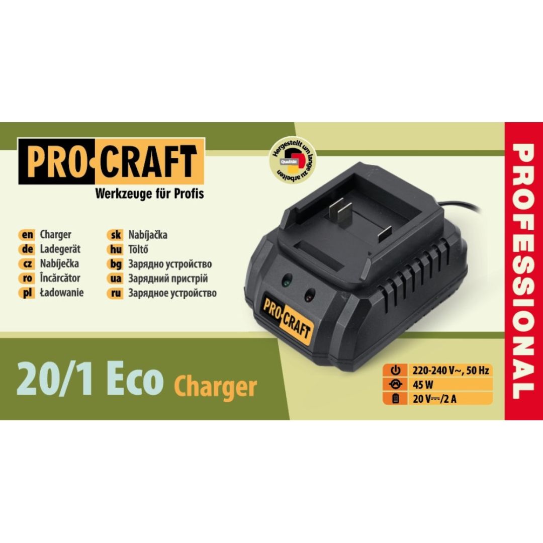 Зарядний пристрій Procraft Charger20/1 Eco
