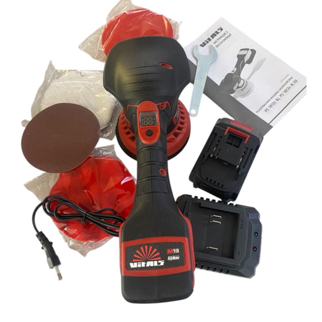 Полірувальна машина акумуляторна Vitals Master PS 1812c BL Kit
