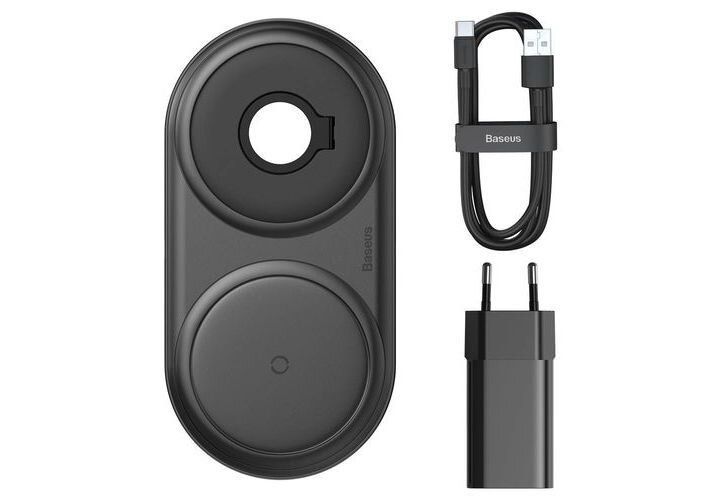 Бездротовий зарядний пристрій Baseus Planet 2 in 1 Чорний (WXPL-B01)