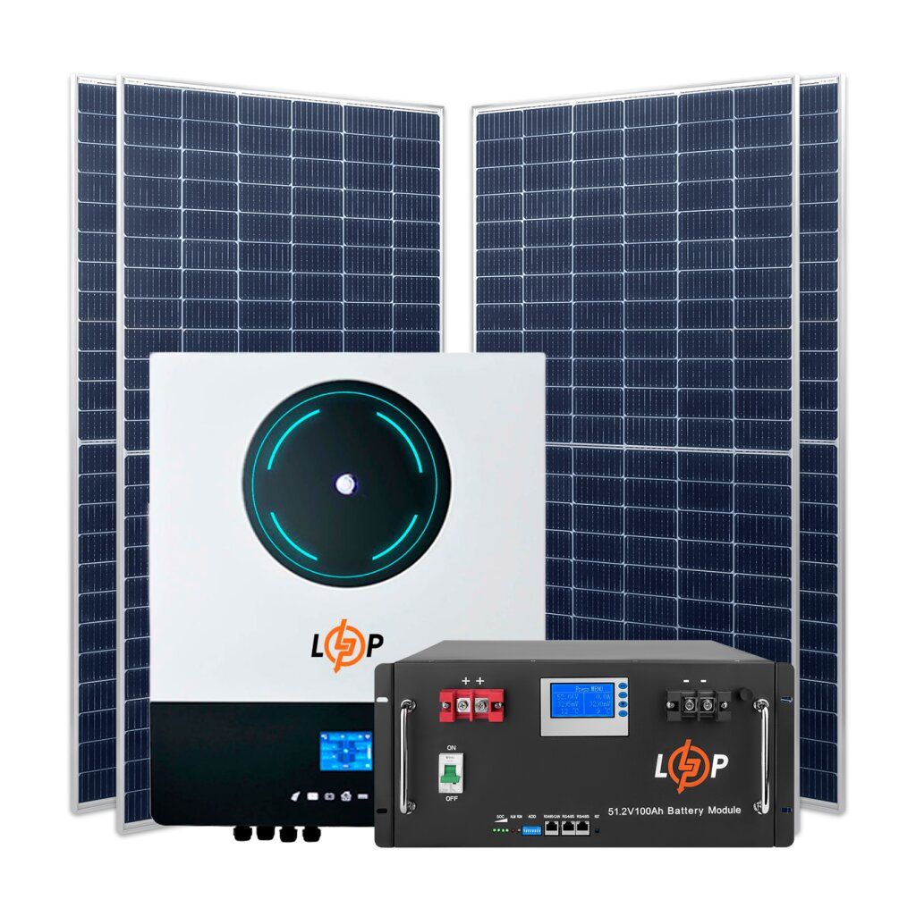 Комплект СЕС 8 кВт АКБ 5.1kWh (літій) 100 Ah Преміум