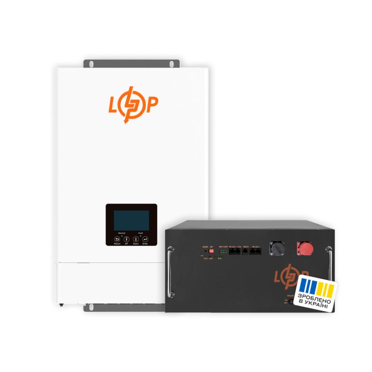 Комплект резервного живлення LogicPower ДБЖ W6000 + літієва (LiFePO4) батарея 5120 Вт/год (37760+37541 100 Ah)