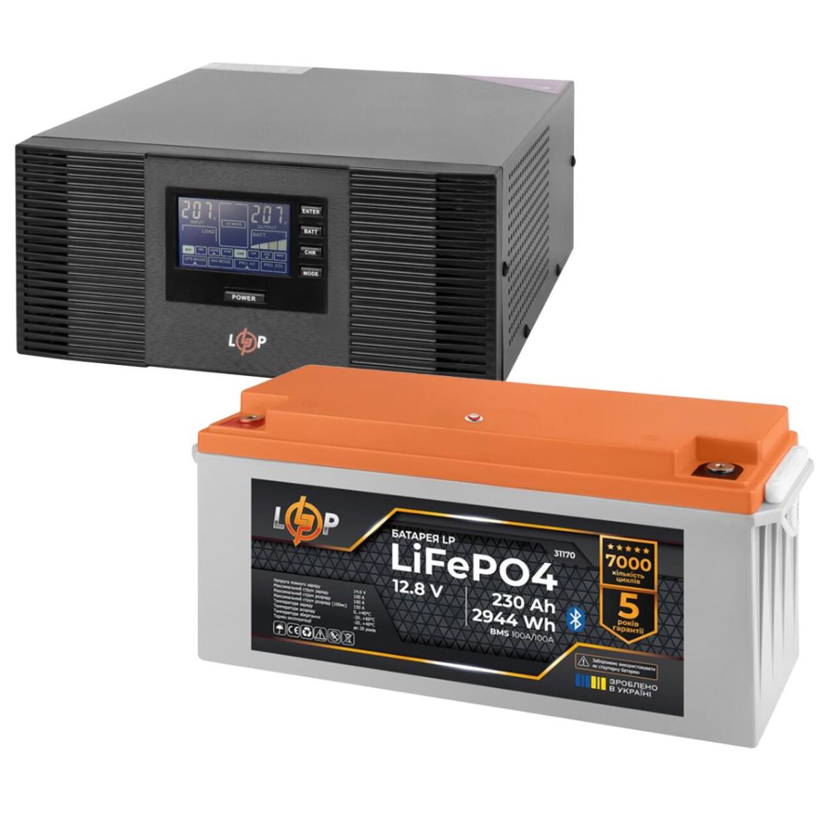 КРЖ LogicPower B1500 + літієва (LiFePO4) батарея 2944 Ватт (3406+31170 230 Ah)