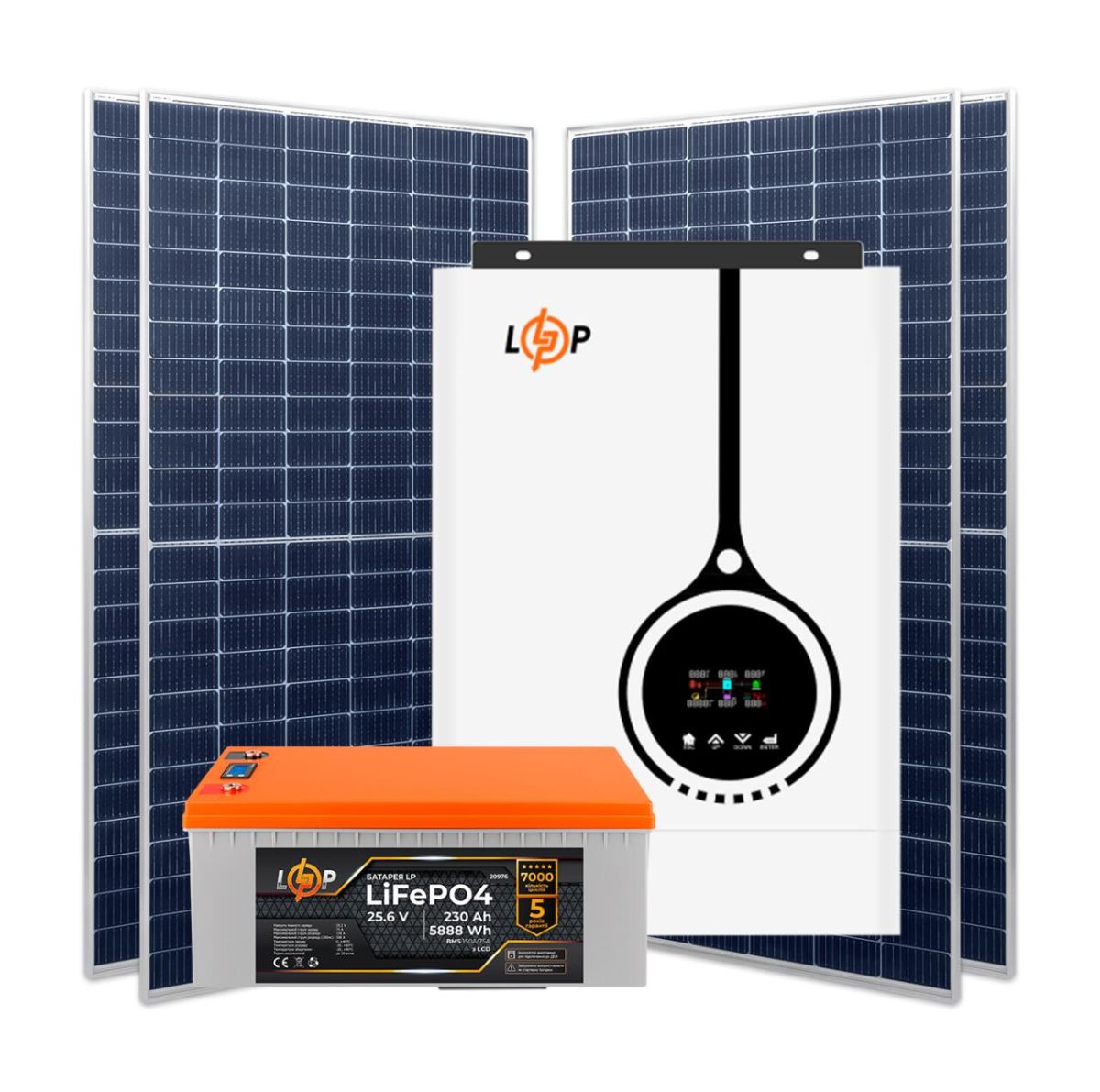 Комплект СЕС 4.2 kW АКБ 5,88kWh (літій) 230 Ah Преміум