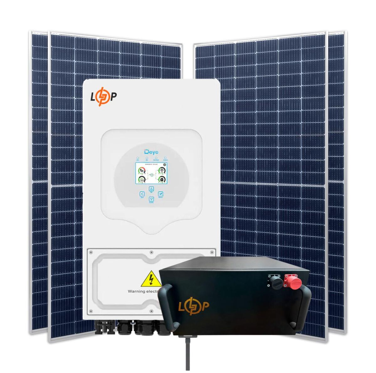 Гібридна станція 6 кВт (1ф.) з LiFePO4 на 11,7 кВт