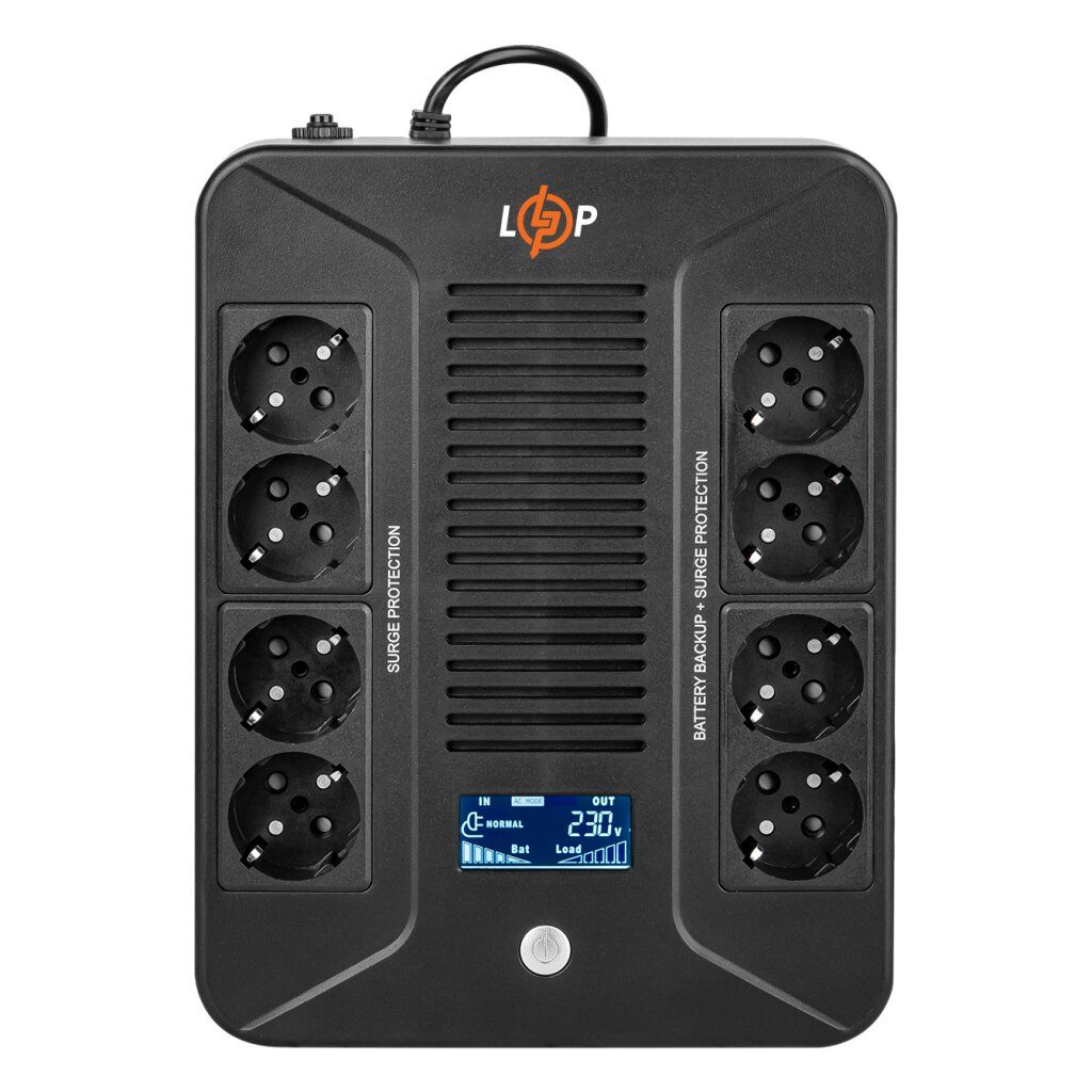 Лінійно-інтерактивне ДБЖ LP-800VA-8PS (480Вт)