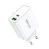 Мережевий зарядний пристрій Remax Kiddy 2 порти, USB + Type-C 65W (RP-U125)