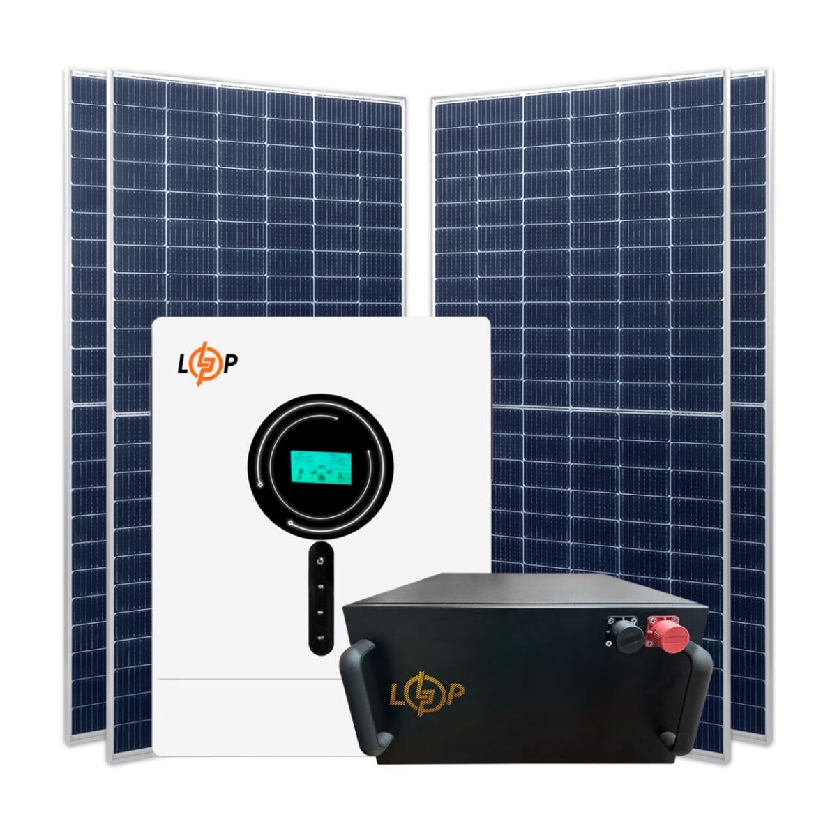 Комплект СЕС 6kW АКБ 5.12kWh (літій) 100Ah Преміум GRID