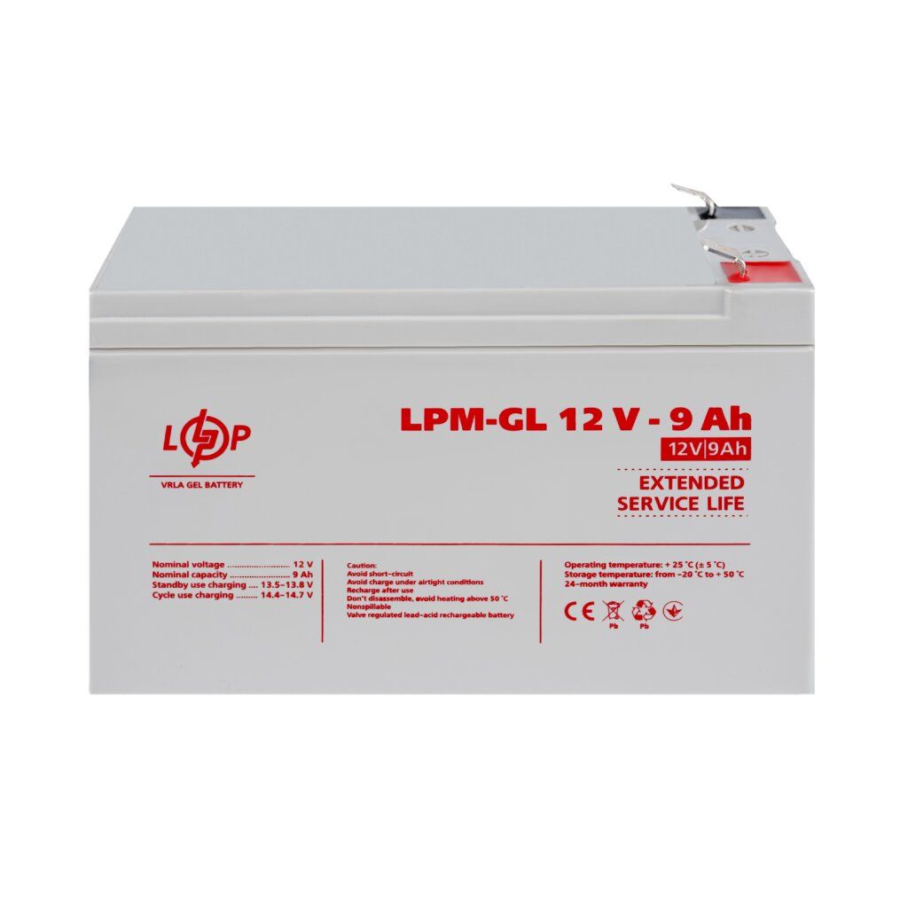 Акумулятор гелевий LPM-GL 12V - 9 Ah