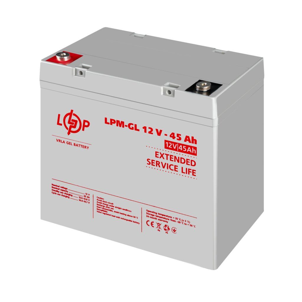 Акумулятор гелевий LPM-GL 12V - 45 Ah