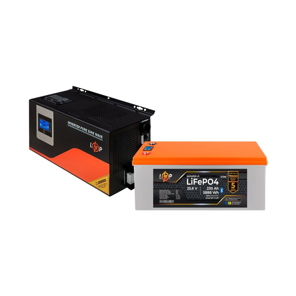Комплект резервного живлення LP(LogicPower) ДБЖ + літієва (LiFePO4) батарея (UPS W3000 + АКБ LiFePO4 5888W)