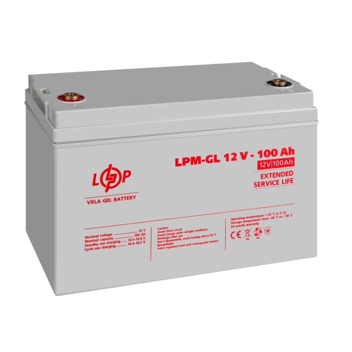 Акумулятор гелевий LPM-GL 12V - 100 Ah