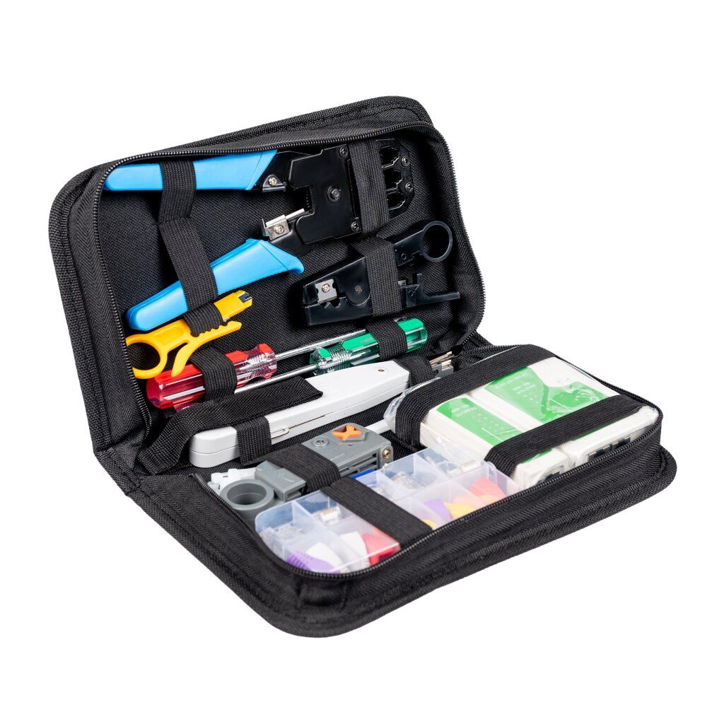 Набір для обтискання тестування та монтажу крученої пари в чохлі