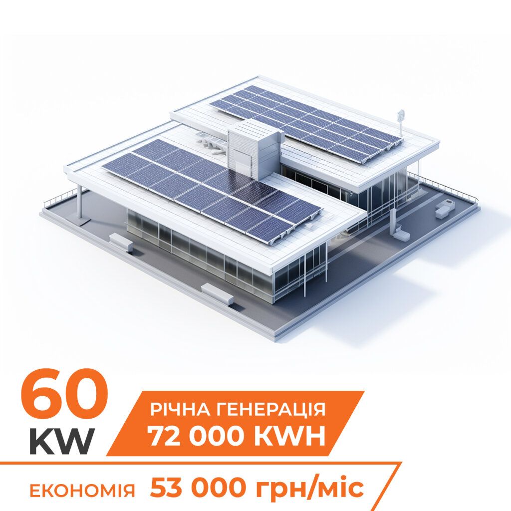 Комплект СЕС LP 60 kW 3Ф - мережева
