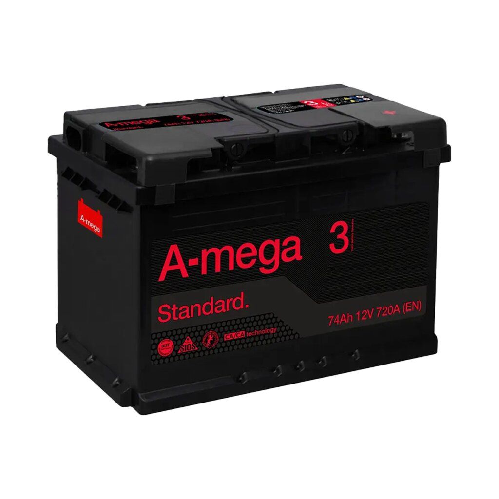 Акумулятор авто Мегатекс A-mega Standard (М3) 6СТ-74-АЗ (лев) ТХП 720