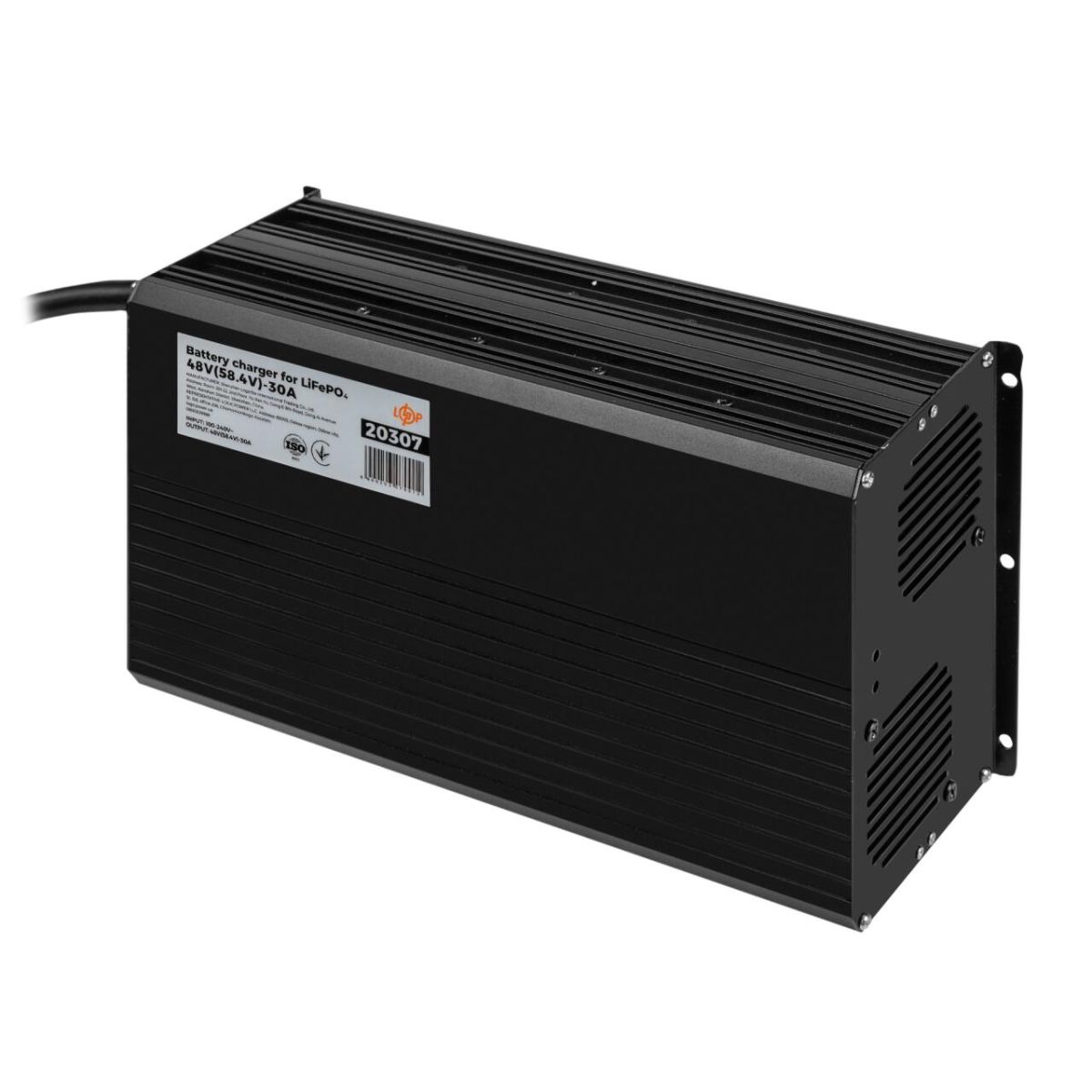 Зарядний пристрій для акумуляторів LiFePO4 48V (58.4V)-30A-1440W-LED