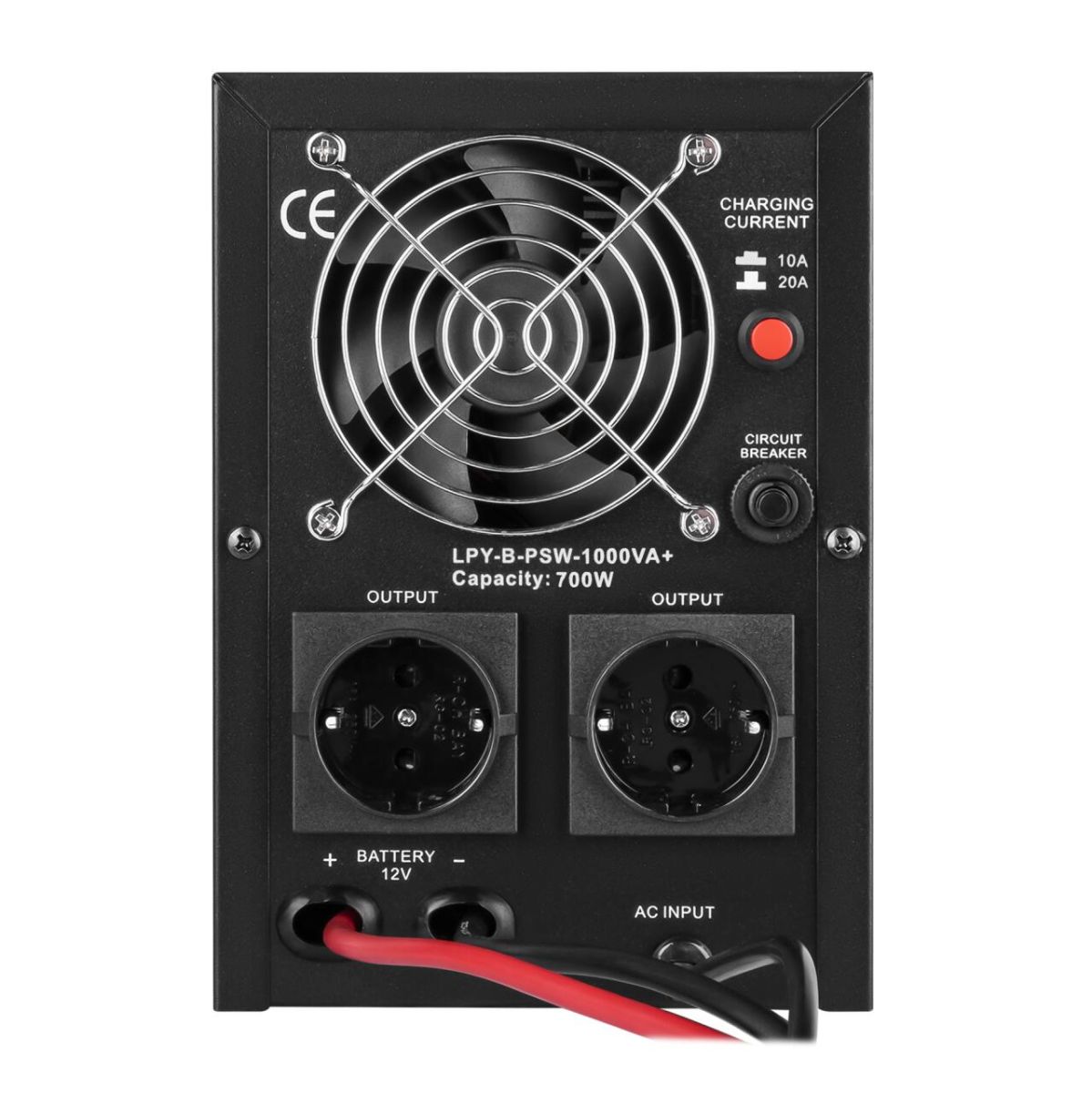 ДБЖ з правильною синусоїдою 12V LPY-B-PSW-1000VA+(700Вт) 10A/20A