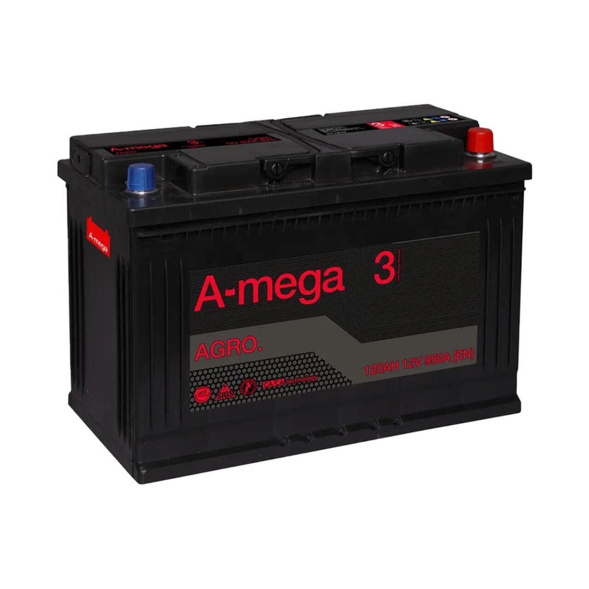 Акумулятор авто Мегатекс A-mega Standard (М3) 6СТ-120-АЗ (прав) AGRO ТХП 950