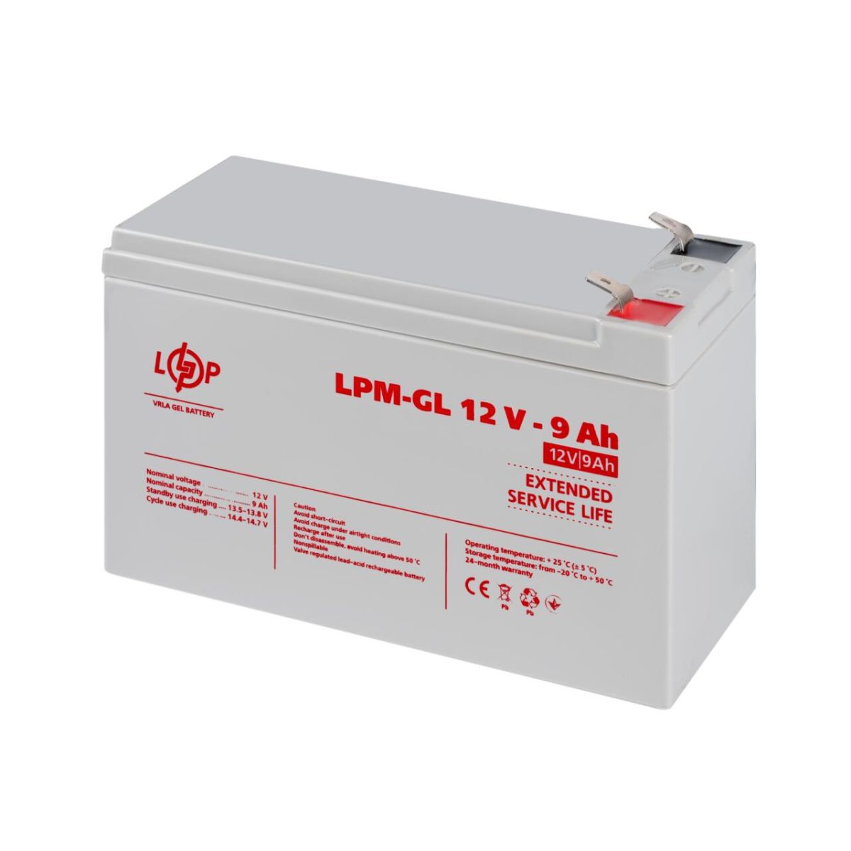 Акумулятор гелевий LPM-GL 12V - 9 Ah