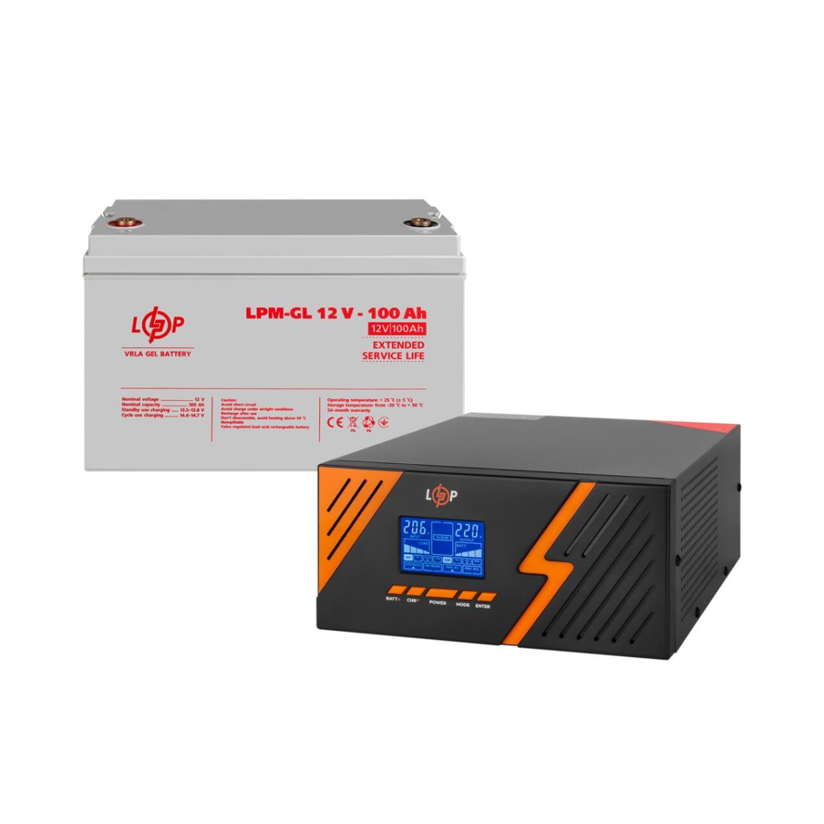 Комплект резервного живлення ДБЖ + гелева батарея (UPS B1500 + АКБ GL 1200Wh)