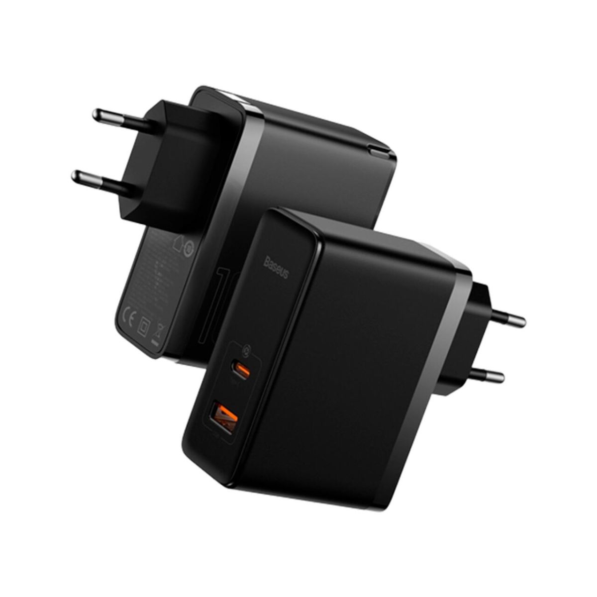 Мережевий зарядний пристрій Baseus GaN5 Pro 2 порта, USB + Type-C 100W Черный (CCGP090201)